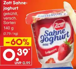 Netto Marken-Discount Zott Sahne joghurt Angebot