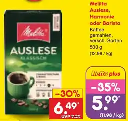 Netto Marken-Discount Melitta Auslese, Harmonie oder Barista Angebot