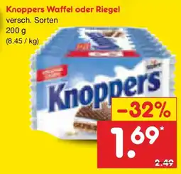 Netto Marken-Discount Knoppers Waffel oder Riegel Angebot