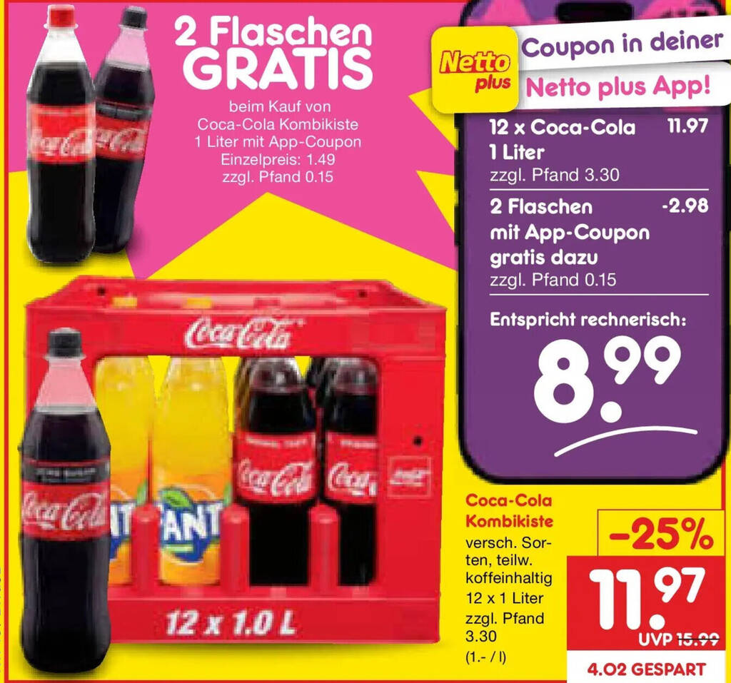 Erstaunlich Coca Cola Angebot Netto Fotos