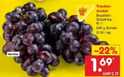 Netto Marken-Discount MARKT TAG Trauben dunkel Angebot