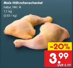 Netto Marken-Discount Mais-Hähnchenschenkel Angebot