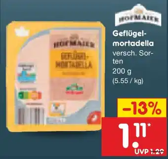 Netto Marken-Discount Hofmaier Geflügelmortadella Angebot