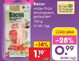 Netto Marken-Discount Bacon milder Frühstücksspeck Angebot