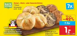Netto Marken-Discount Kaiser-, mohn- oder sesambrötchen Angebot