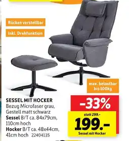 SCONTO Sessel mit hocker Angebot