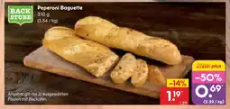 Netto Marken-Discount Backstube peperoni baguette Angebot