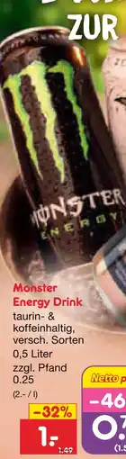 Netto Marken-Discount Monster energy drink Angebot
