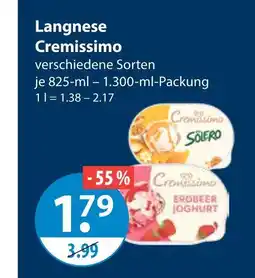 V Markt Langnese cremissimo Angebot