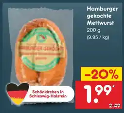 Netto Marken-Discount Hamburger gekochte mettwurst Angebot