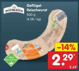 Netto Marken-Discount Hofmaier geflügelfleischwurst Angebot