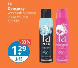 V Markt Fa deospray kick off Angebot