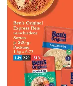 V Markt Ben's original express reis basmati Angebot