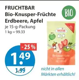 V Markt Fruchtbar bio-knusper-früchte erdbeere, apfel Angebot