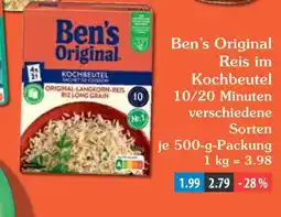 V Markt Ben's original reis im kochbeutel Angebot