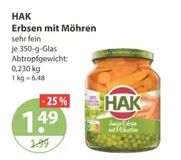 V Markt Hak erbsen mit möhren Angebot