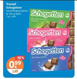 V Markt Trumpf schogetten edel-alpenvollmilch haselnuss Angebot