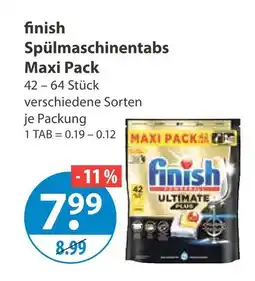 V Markt Finish spülmaschinentabs maxi pack Angebot
