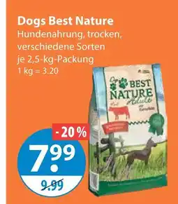 V Markt Dogs best nature hundenahrung, trocken Angebot