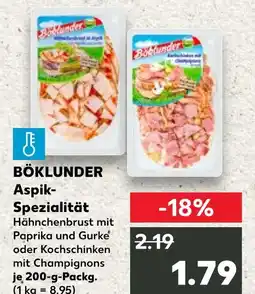 Kaufland Böklunder aspik-spezialität hähnchenbrust mit paprika und gurke Angebot