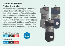 V Markt Damen und herren diabetikersocke Angebot