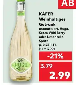 Kaufland Käfer weinhaltiges getränk aromatisiert hugo Angebot