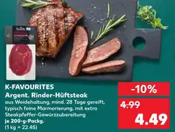 Kaufland K-favourites argent. rinder-hüftsteak Angebot