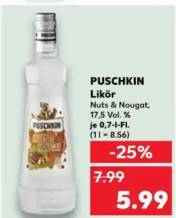 Kaufland Puschkin likör nuts & nougat Angebot