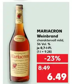 Kaufland Mariacron weinbrand Angebot