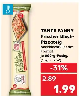 Kaufland Tante fanny frischer blech-pizzateig Angebot