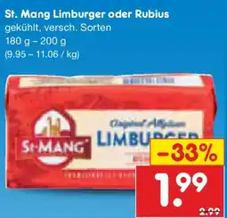 Netto Marken-Discount St. Mang Limburger oder Rubius Angebot