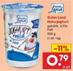 Netto Marken-Discount Gutes Land Naturjoghurt Angebot