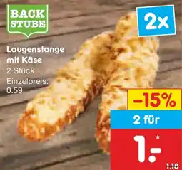Netto Marken-Discount BACK STUBE Laugenstange mit Käse Angebot