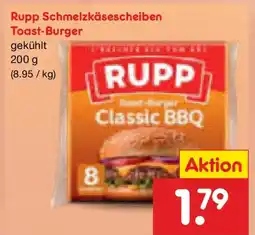 Netto Marken-Discount Rupp Schmelzkäsescheiben Toast-Burger Angebot