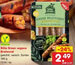 Netto Marken-Discount Billie Green vegane Bratwurst Angebot