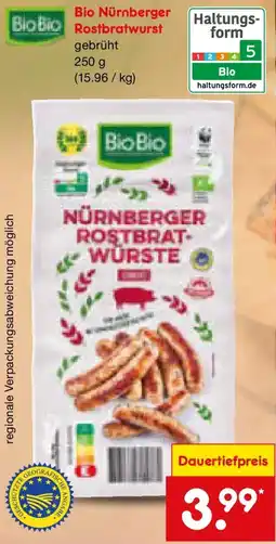 Netto Marken-Discount Bio Nürnberger Rostbratwurst Angebot