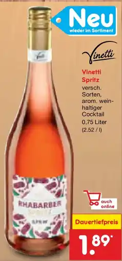Netto Marken-Discount Vinetti Spritz Angebot