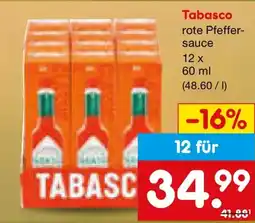 Netto Marken-Discount Tabasco rote Pfeffer sauce Angebot
