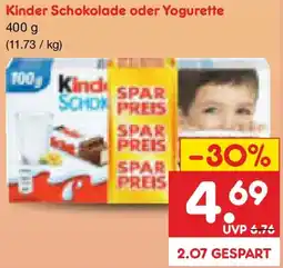 Netto Marken-Discount Kinder Schokolade oder Yogurette Angebot