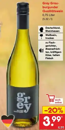 Netto Marken-Discount Grey Grauburgunder Qualitätswein Angebot