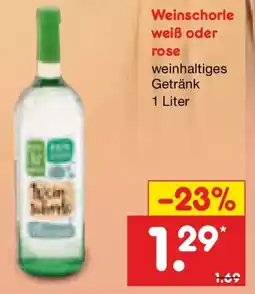 Netto Marken-Discount Weinschorle weiß oder rose Angebot