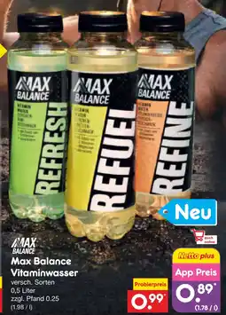 Netto Marken-Discount Max Balance Vitaminwasser Angebot