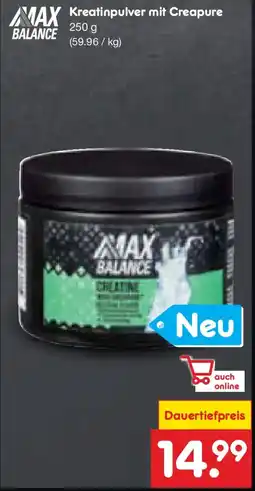 Netto Marken-Discount Max balance kreatinpulver mit creapure Angebot
