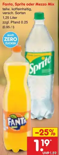 Netto Marken-Discount Fanta, Sprite oder Mezzo Mix Angebot
