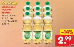 Netto Marken-Discount StarDrink Schorle oder Frucht G Spritzer Angebot