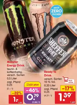 Netto Marken-Discount Monster Energy Drink Angebot