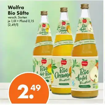 Trink und Spare Wolfra Bio Safte 1L Angebot