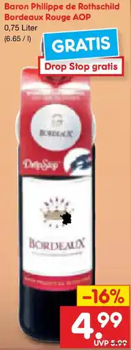Netto Marken-Discount Baron Philippe de Rothschild Bordeaux Rouge AOP Angebot