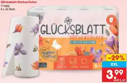 Netto Marken-Discount Glücksblatt Küchentücher Angebot