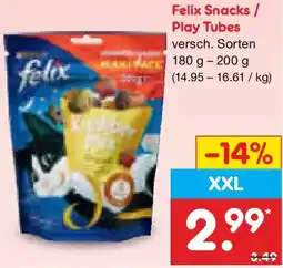 Netto Marken-Discount Felix Snacks / Play Tubes Angebot